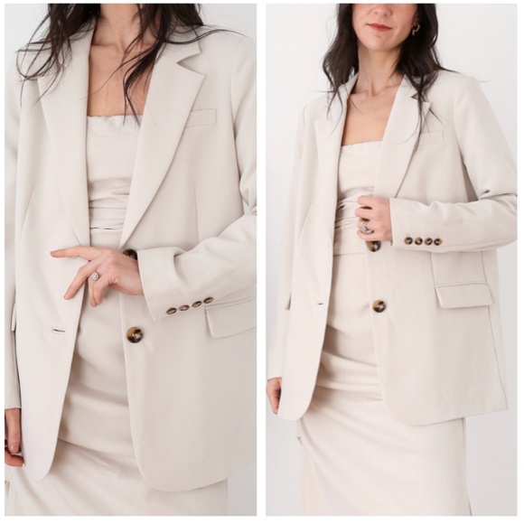 NEW DISSH Rowan Signature Blazer - Bone Cream Ivory